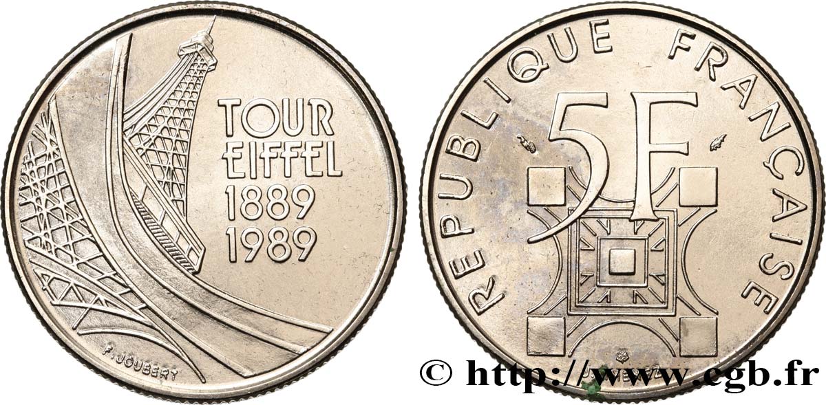 5 francs Tour Eiffel 1989  F.342/2 ST 
