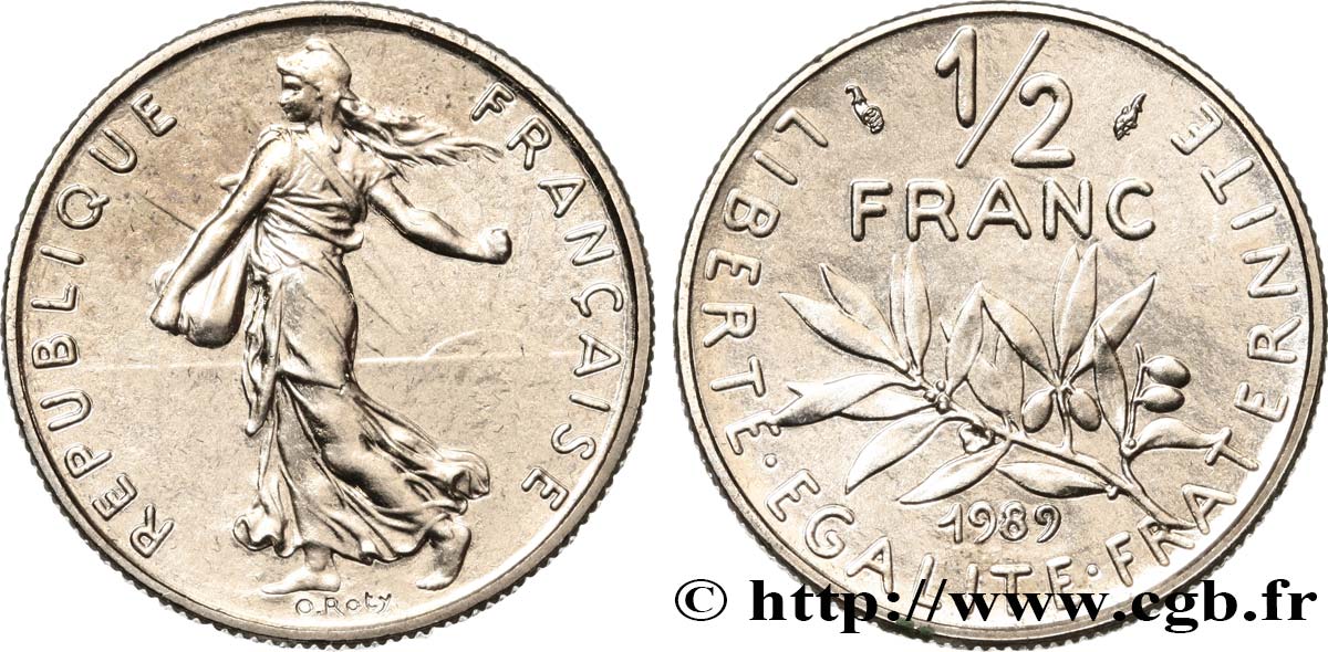 1/2 franc Semeuse 1989 Pessac F.198/28 ST 