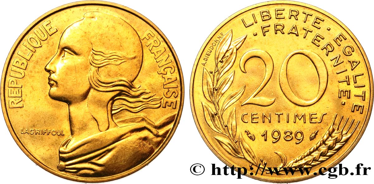 20 centimes Marianne 1989 Pessac F.156/29 FDC 
