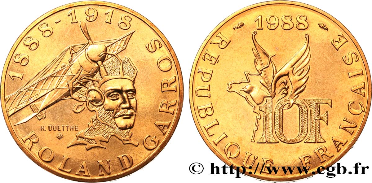 10 francs Roland Garros 1988  F.372/2 FDC 