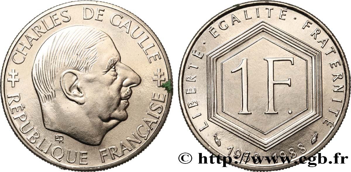 1 franc De Gaulle 1988  F.227/2 FDC 
