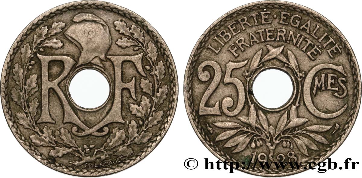 25 centimes Lindauer 1928  F.171/12 VF35 