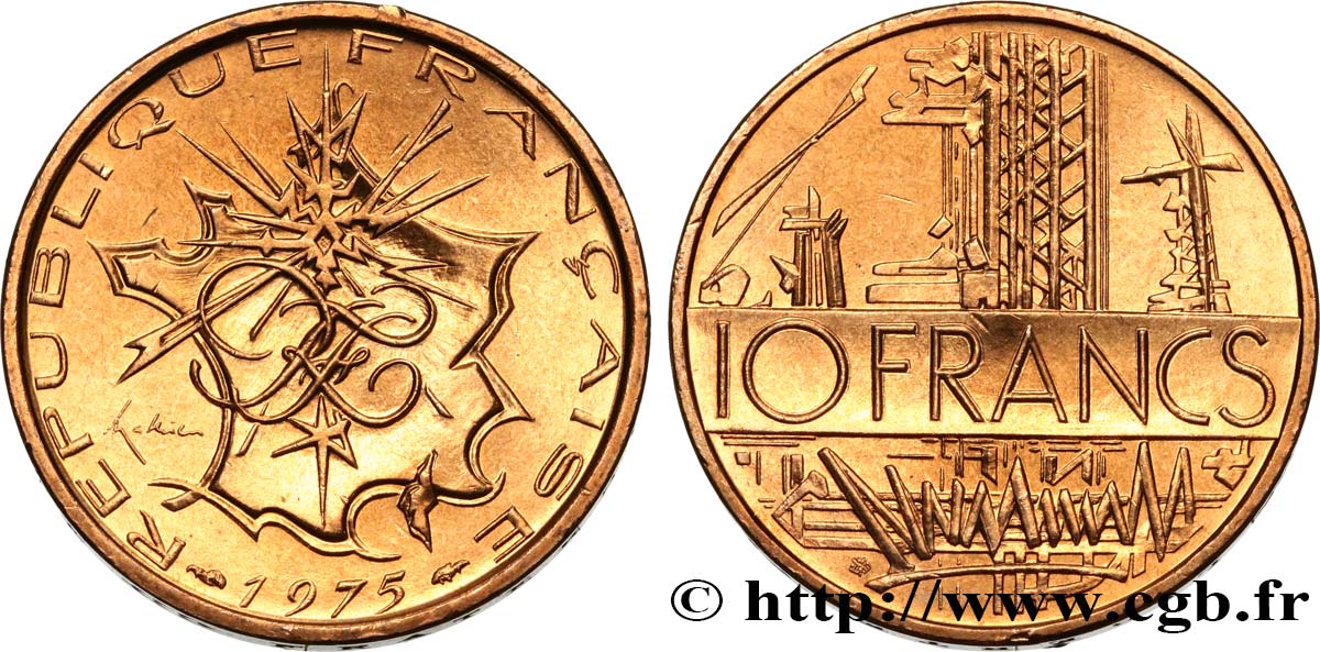 10 francs Mathieu 1975 Pessac F.365/3 SPL63 