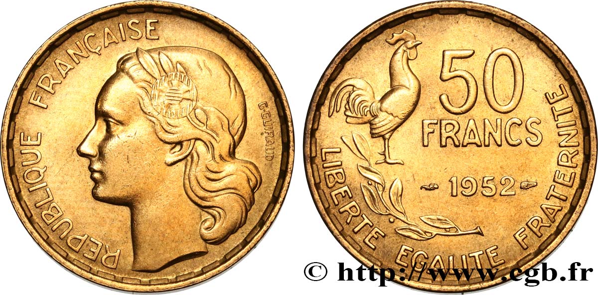 50 francs Guiraud 1952  F.425/8 EBC+ 