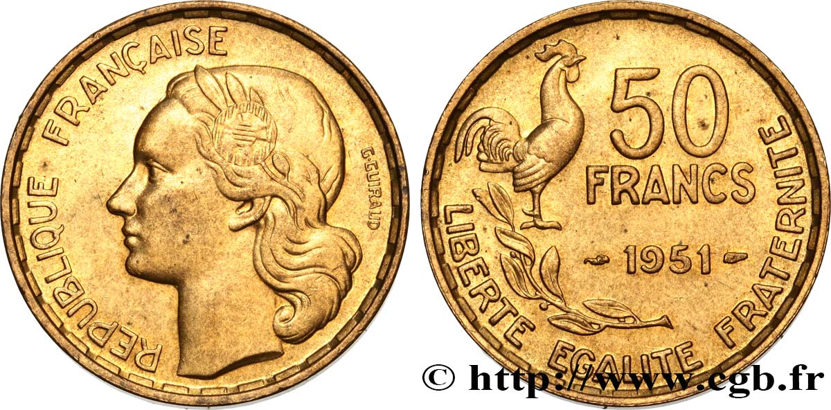 50 francs Guiraud 1951  F.425/5 EBC60 