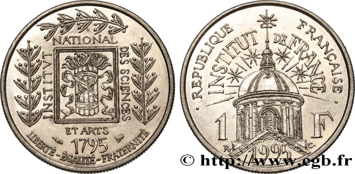 1 franc Institut de France 1995  F.230/2 MS60 