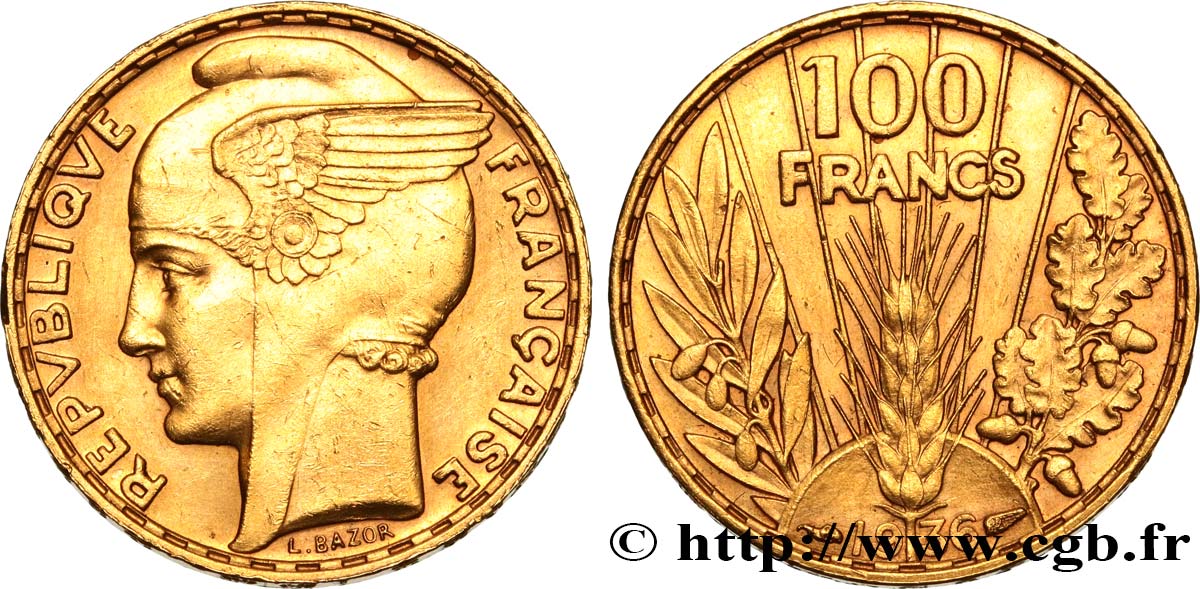 100 francs or, Bazor 1936  F.554/8 VZ60 
