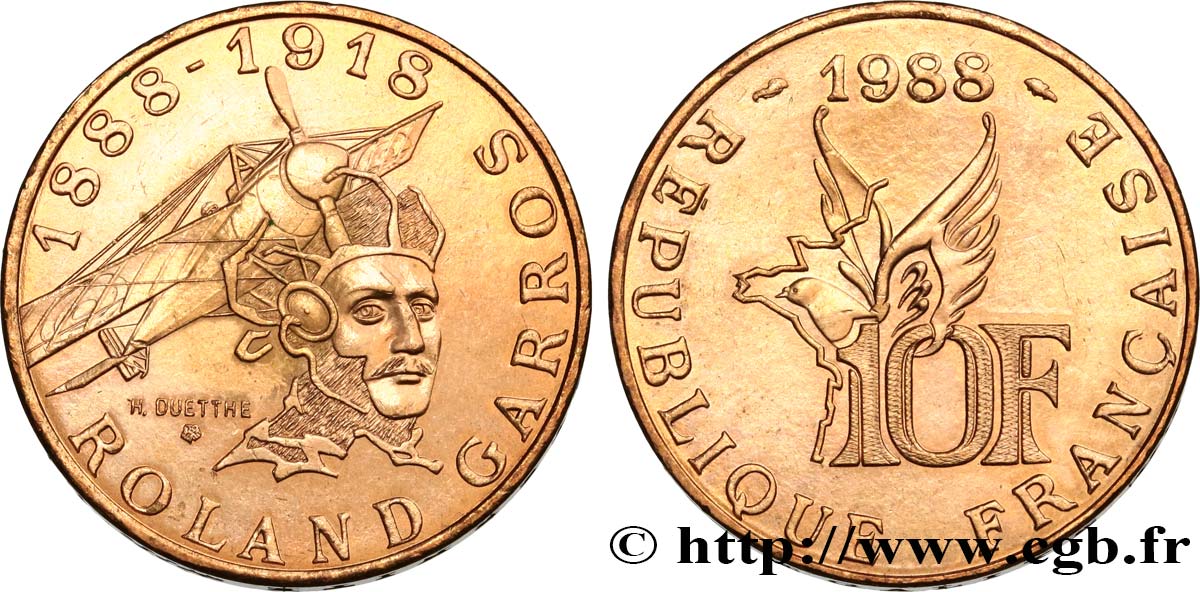 10 francs Roland Garros 1988  F.372/2 SPL60 