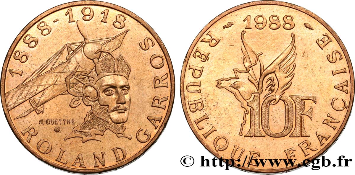 10 francs Roland Garros 1988  F.372/2 VZ60 