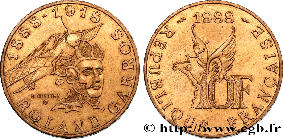 10 francs Roland Garros 1988  F.372/2 EBC60 