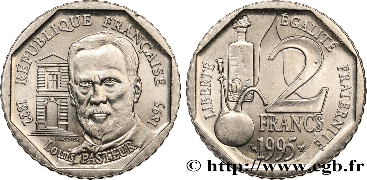 2 francs Louis Pasteur 1995  F.274/2 SUP60 