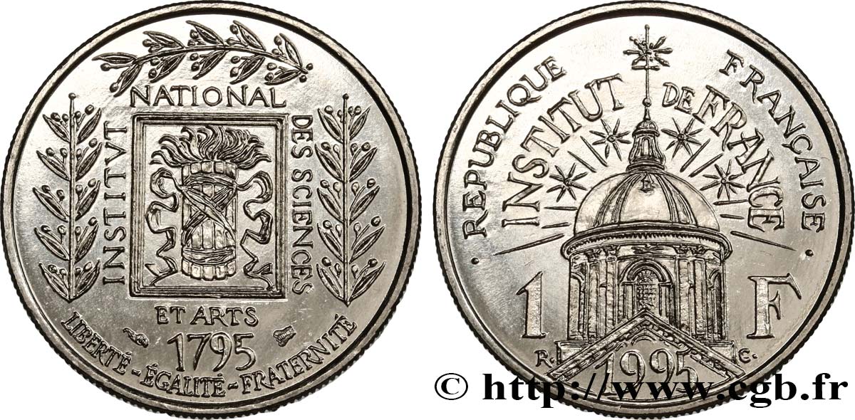 1 franc Institut de France 1995  F.230/2 MS65 