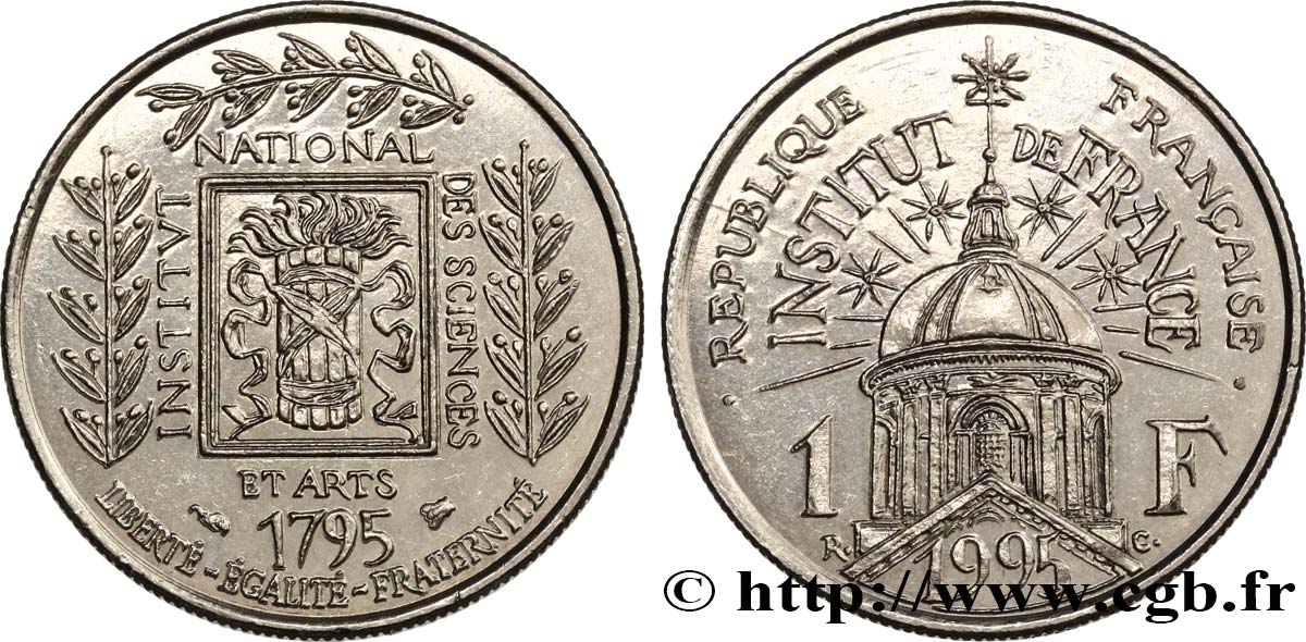 1 franc Institut de France 1995  F.230/2 MS63 