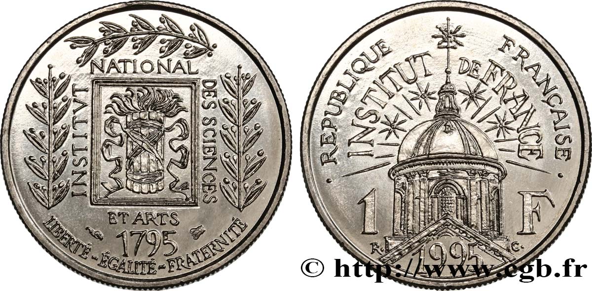 1 franc Institut de France 1995  F.230/2 MS65 