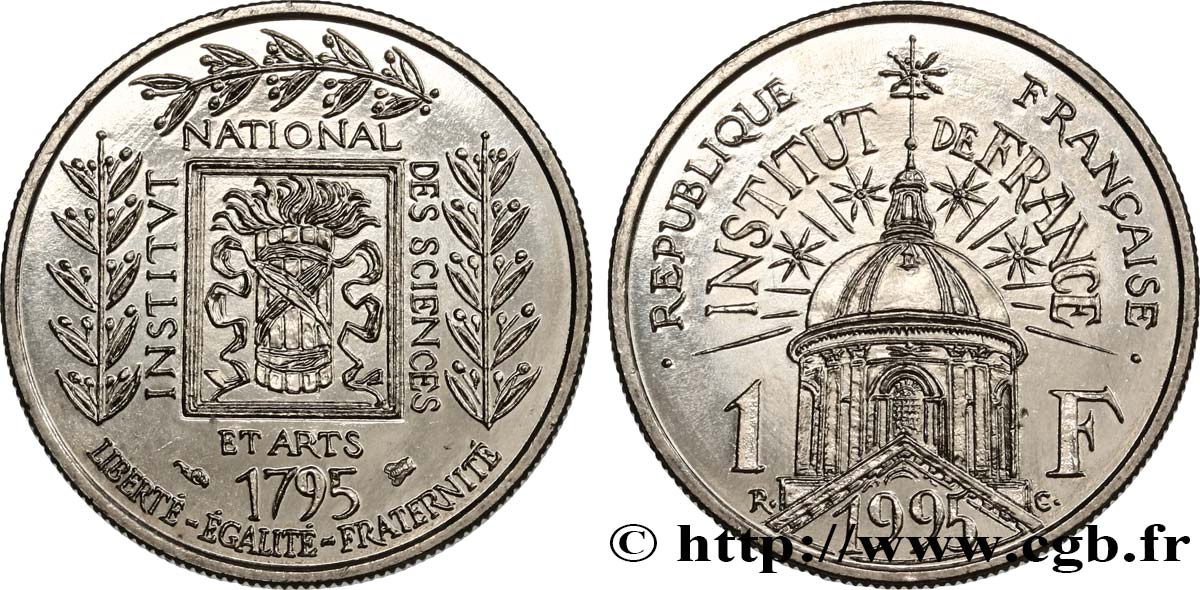 1 franc Institut de France 1995  F.230/2 MS64 