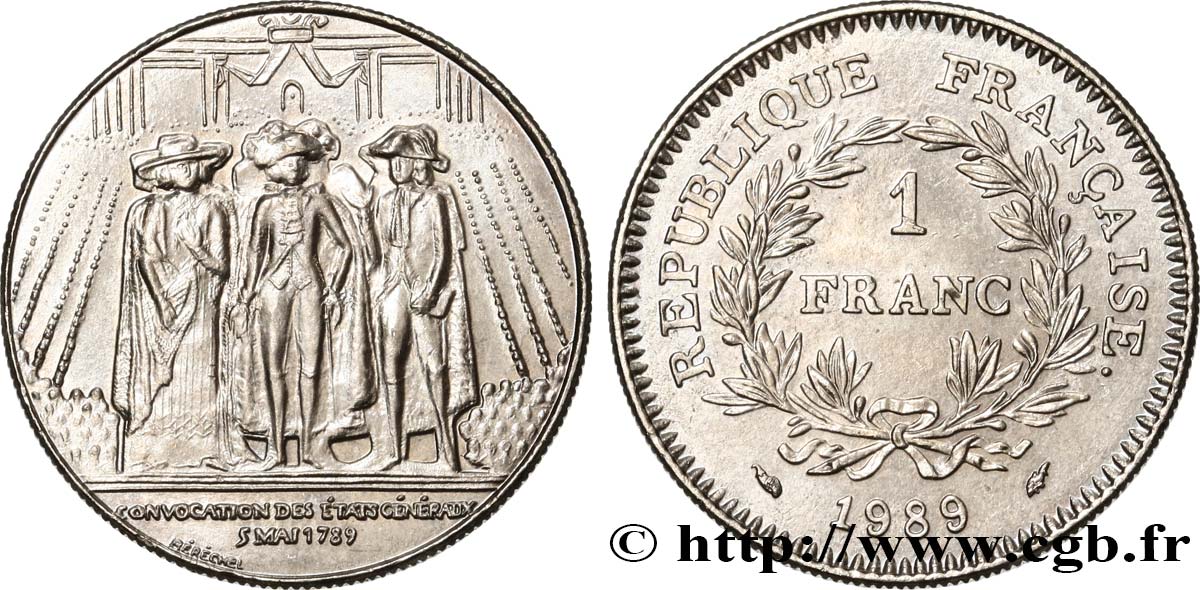 1 franc États Généraux 1989  F.228/2 SPL62 