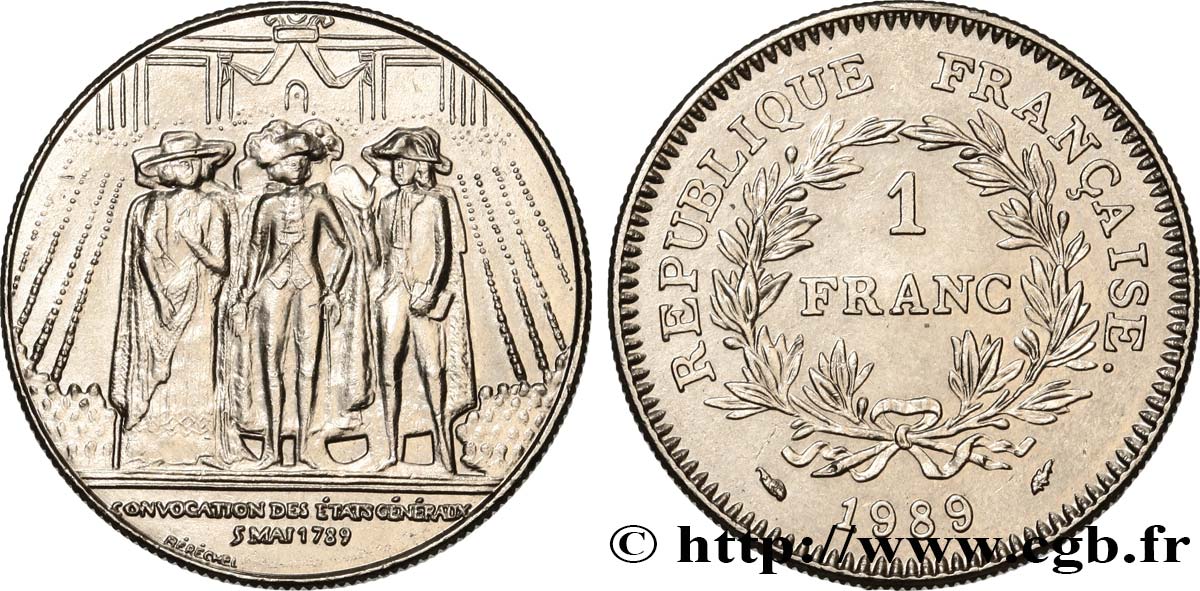 1 franc États Généraux 1989  F.228/2 SPL60 