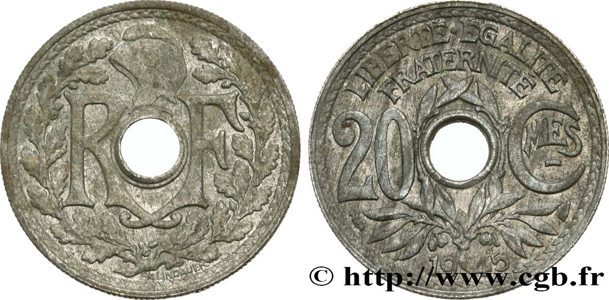 20 centimes Lindauer 1945  F.155/2 MB35 