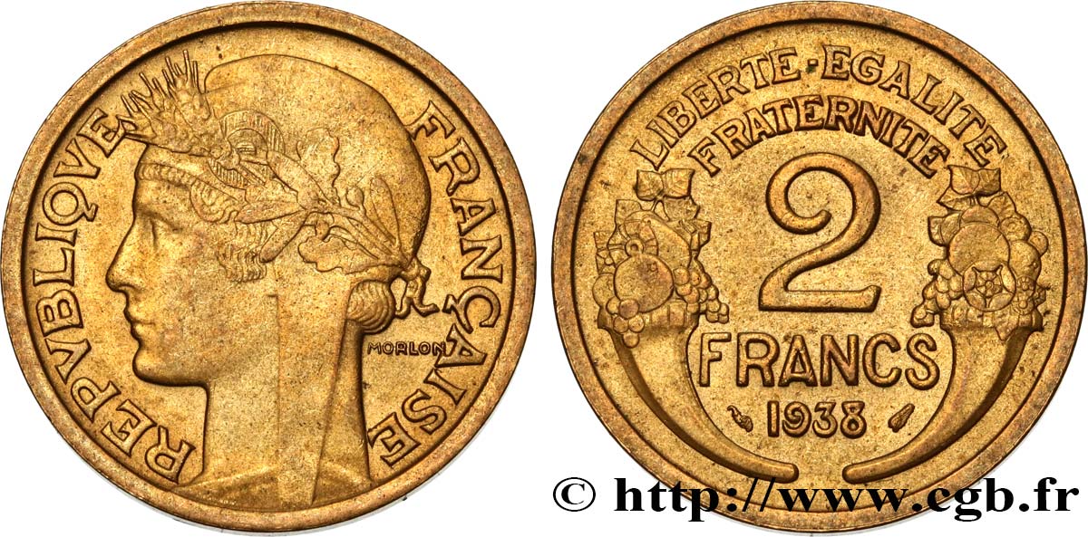 2 francs Morlon 1938  F.268/11 VZ60 