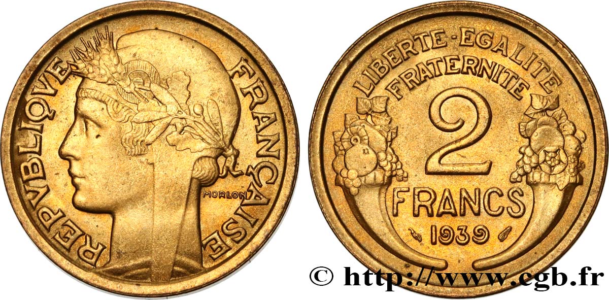 2 francs Morlon 1939  F.268/12 VZ60 