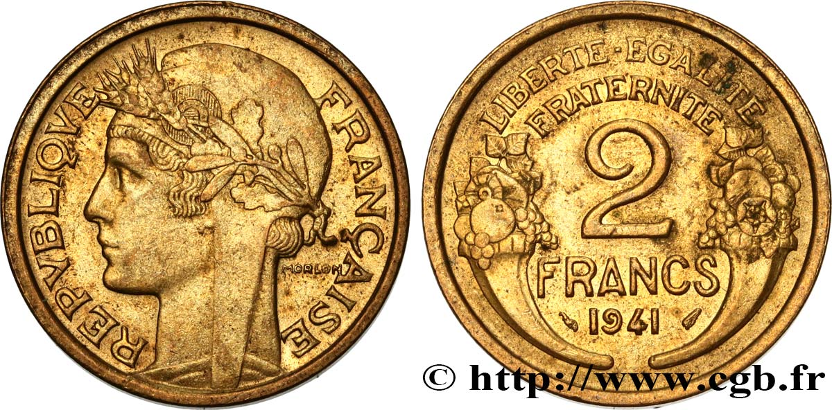 2 francs Morlon 1941  F.268/14 SUP55 