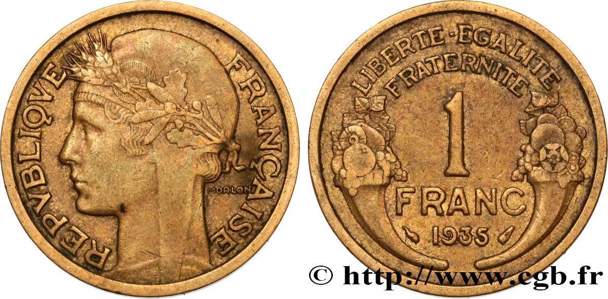 1 franc Morlon 1935 Paris F.219/6 MBC40 