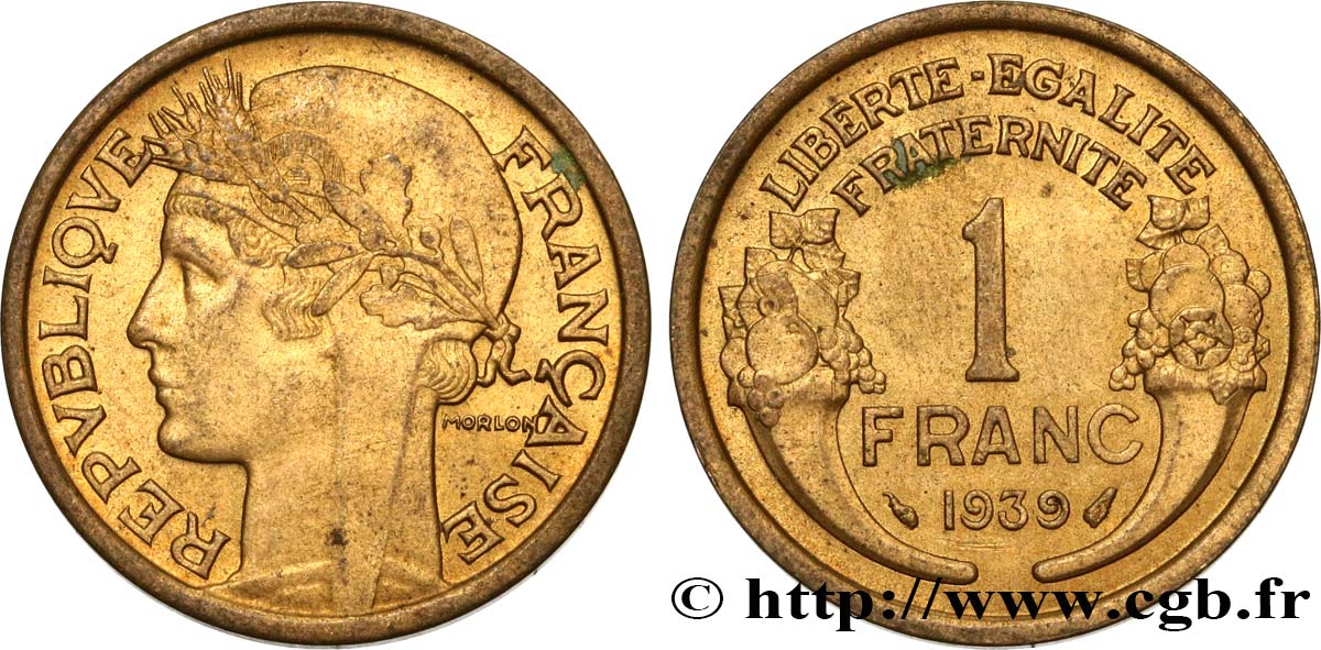 1 franc Morlon 1939 Paris F.219/10 VZ60 