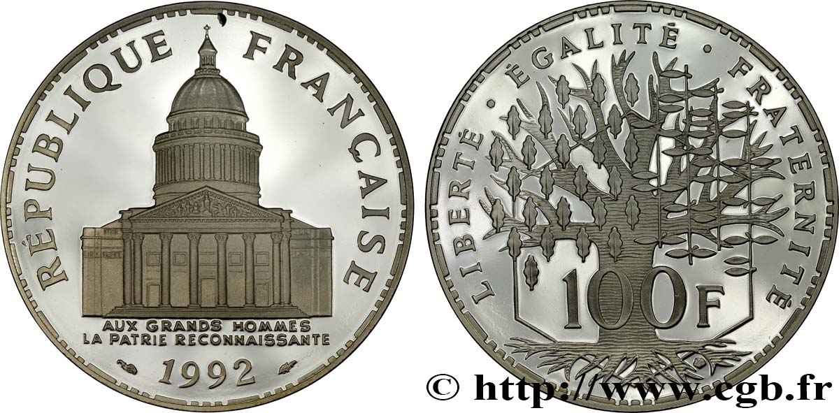 100 francs Panthéon, Belle Épreuve 1992  F.451/13 MS 