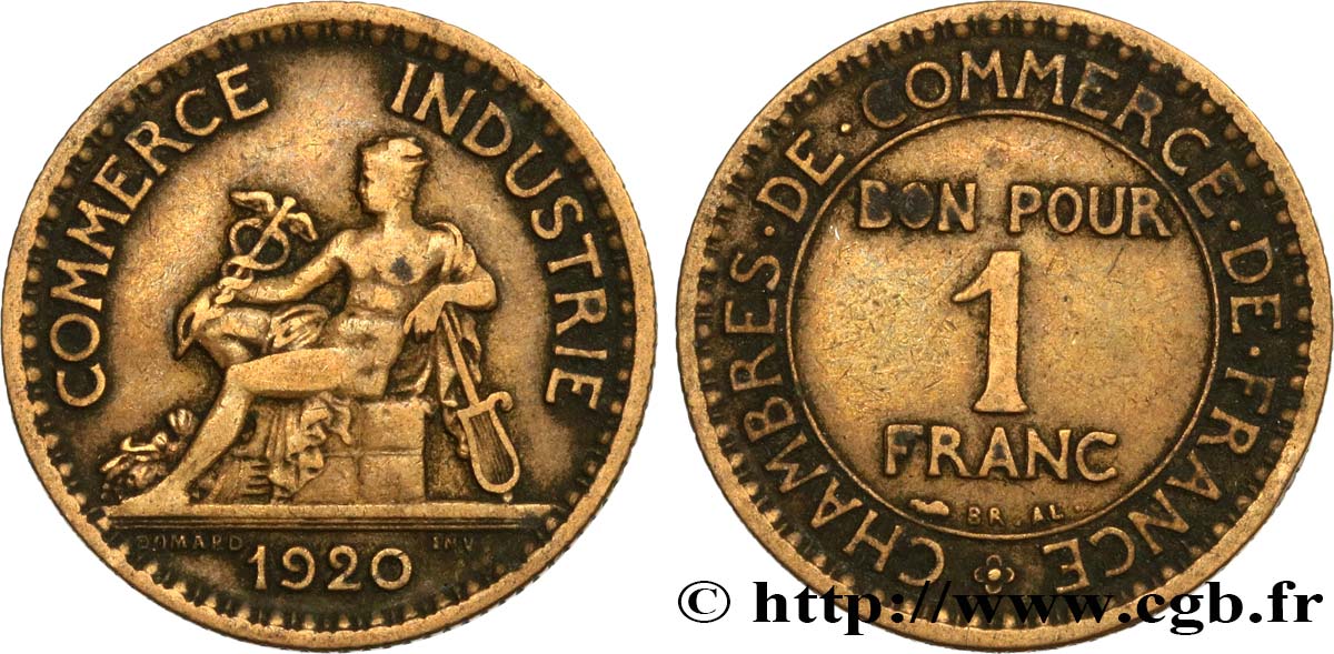 1 franc Chambres de Commerce 1920 Paris F.218/2 BC25 