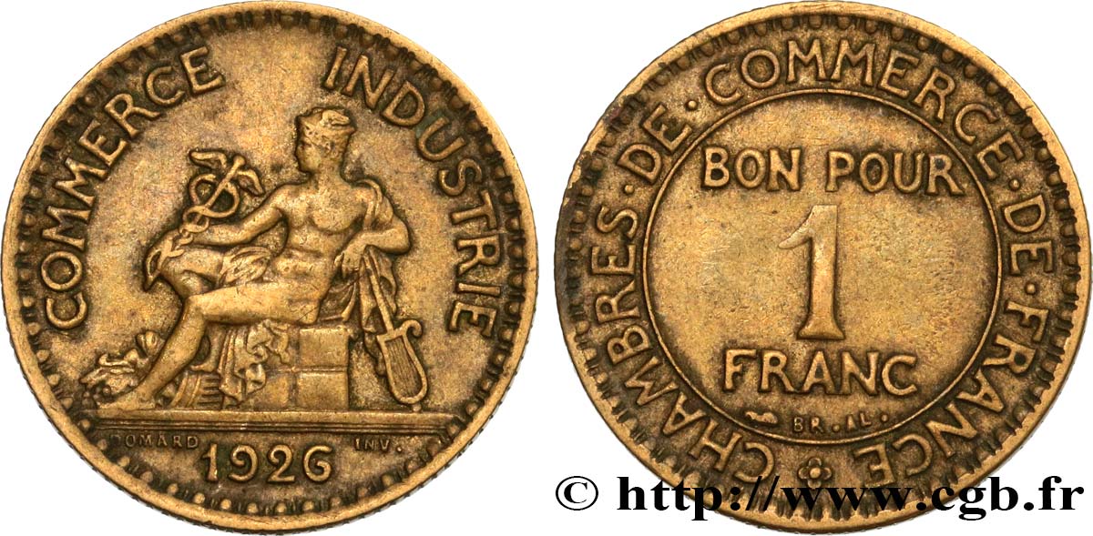 1 franc Chambres de Commerce 1926 Paris F.218/8 BB40 
