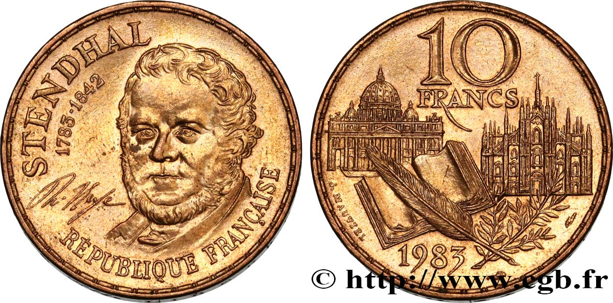 10 francs Stendhal 1983  F.368/2 AU58 