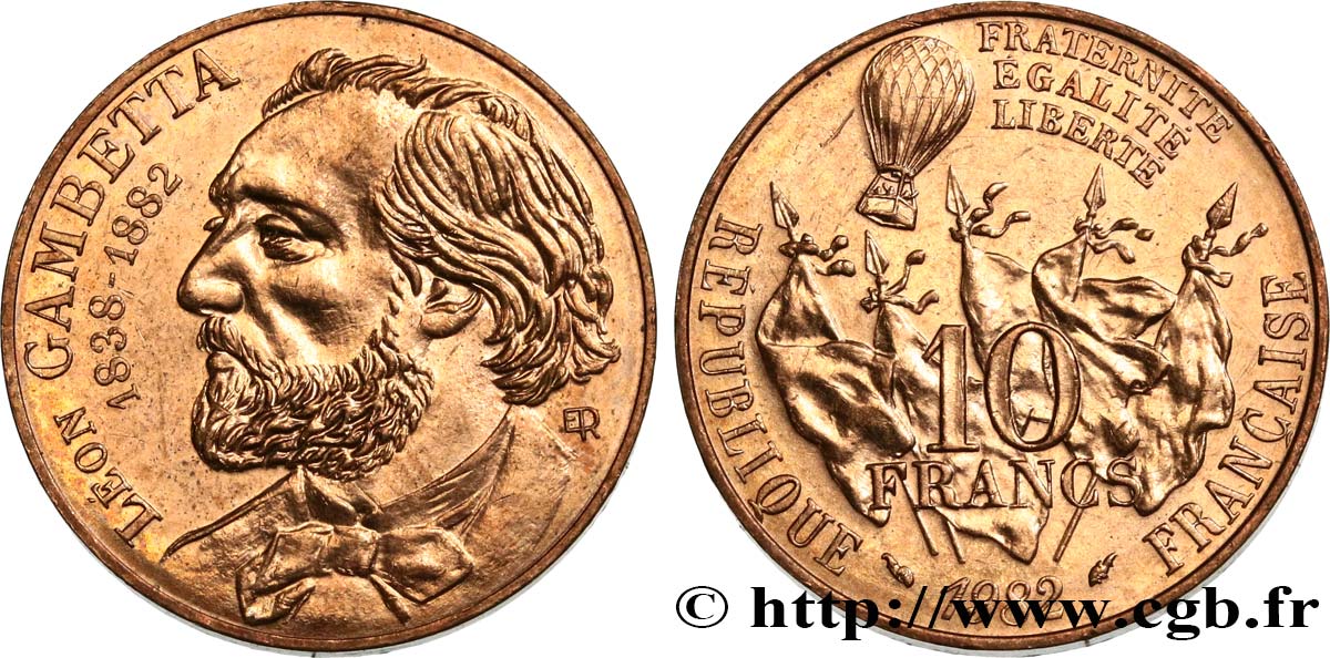 10 francs Gambetta 1982  F.366/2 AU55 