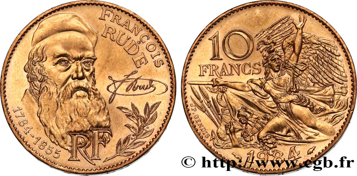 10 francs François Rude 1984  F.369/2 MS62 