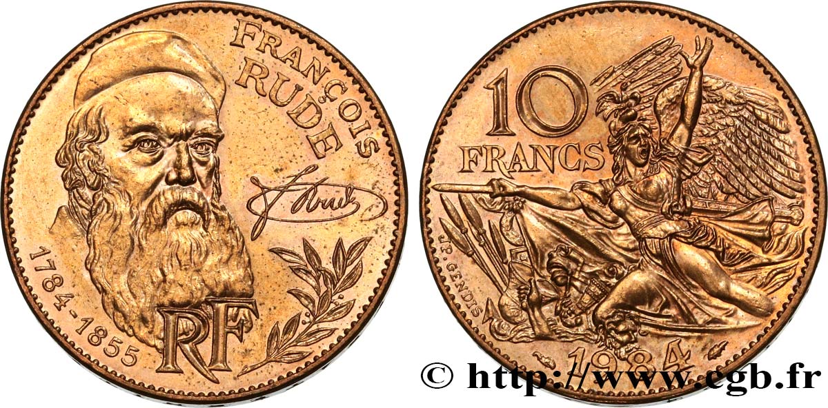 10 francs François Rude 1984  F.369/2 SUP60 