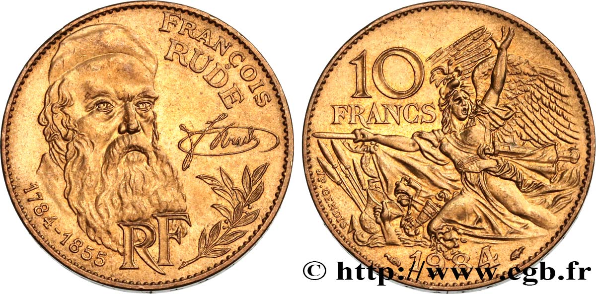 10 francs François Rude 1984  F.369/2 MS60 