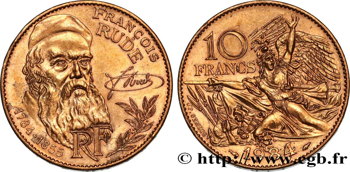 10 francs François Rude 1984  F.369/2 SUP60 