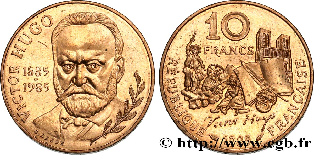 10 francs Victor Hugo 1985  F.370/2 VZ60 