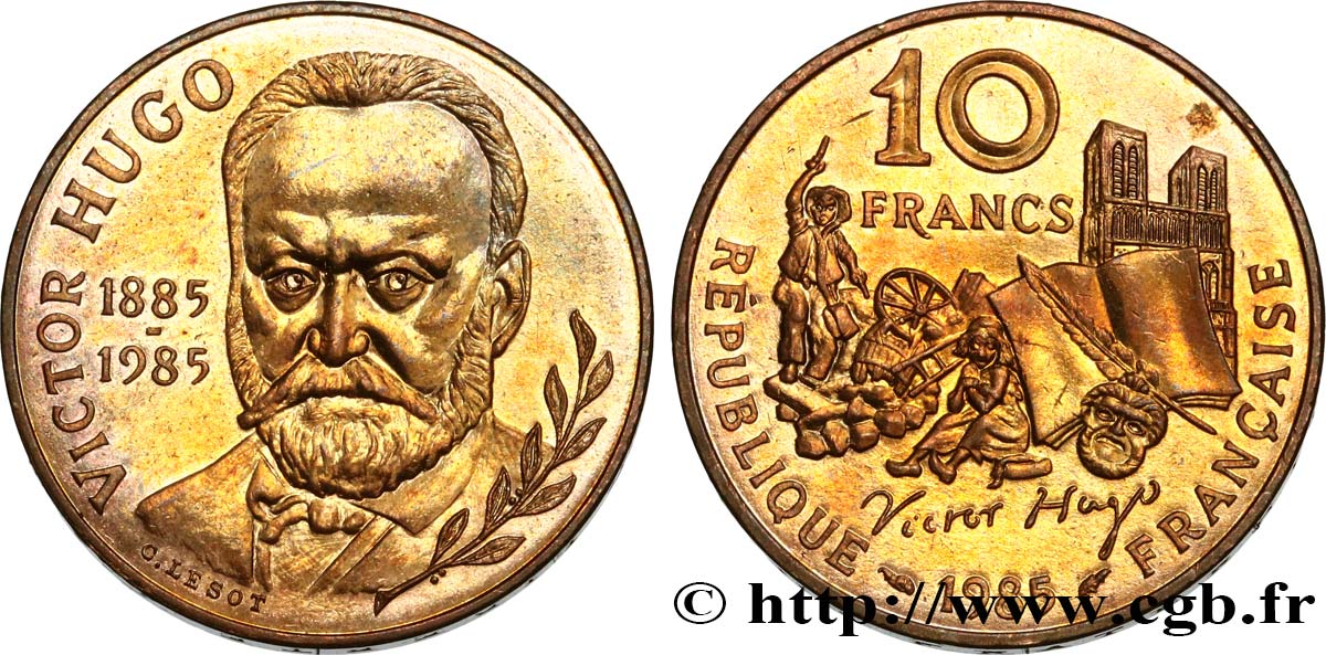 10 francs Victor Hugo 1985  F.370/2 VZ60 