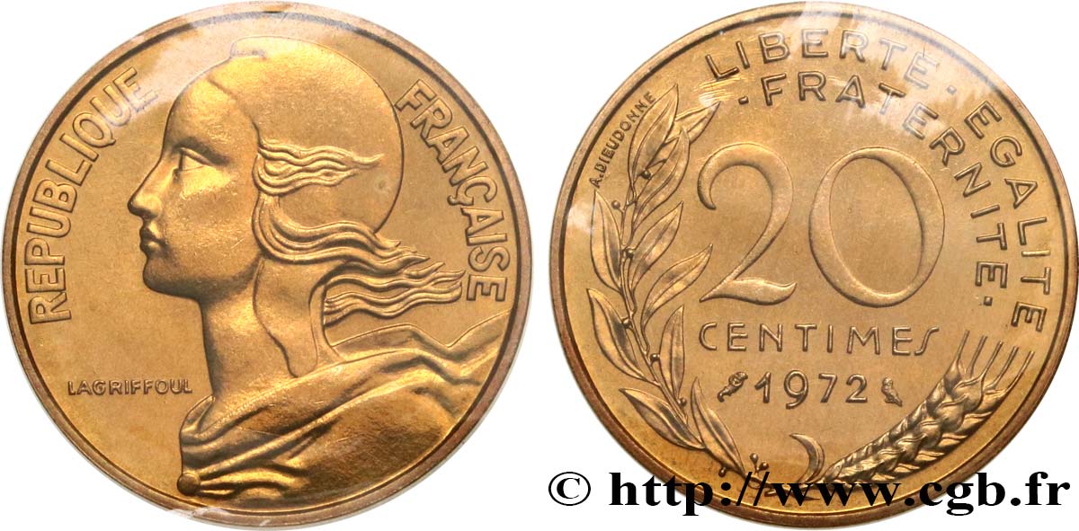 20 centimes Marianne 1972 Paris F.156/12 MS 