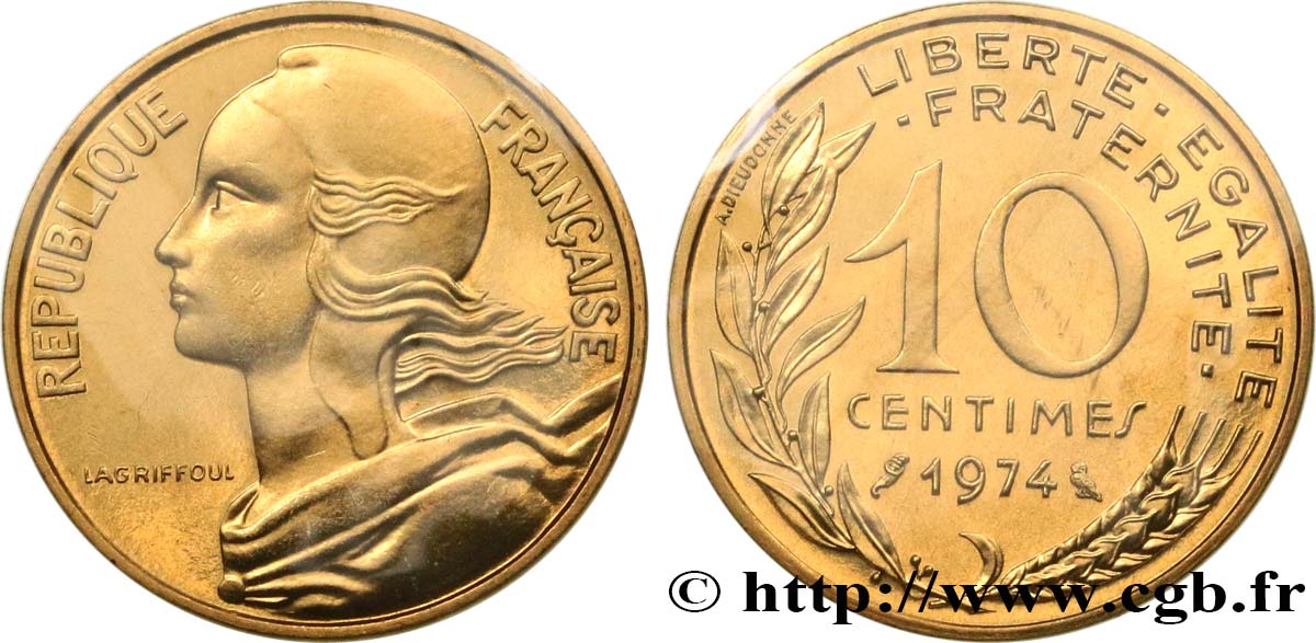 10 centimes Marianne 1974 Pessac F.144/14 FDC 