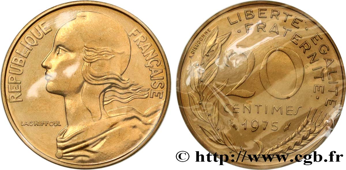 20 centimes Marianne 1975 Pessac F.156/15 FDC 