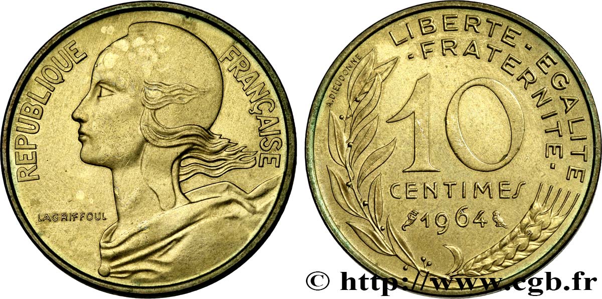 10 centimes Marianne 1964 Paris F.144/4 FDC 