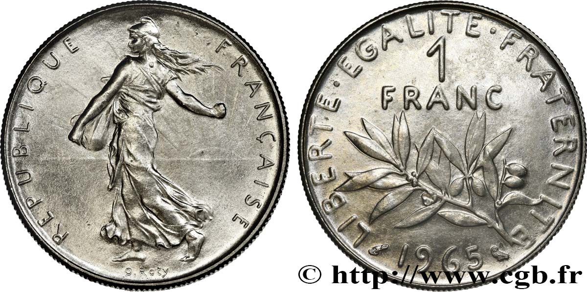 1 franc Semeuse, nickel 1965 Paris F.226/9 MS 