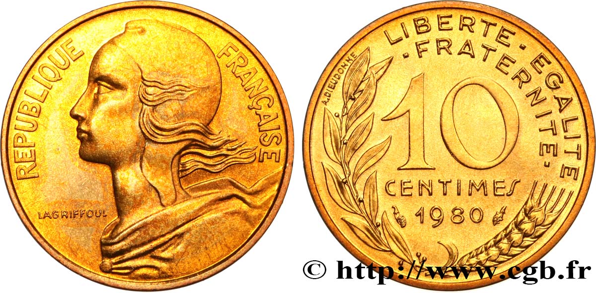 10 centimes Marianne 1980 Pessac F.144/20 FDC 