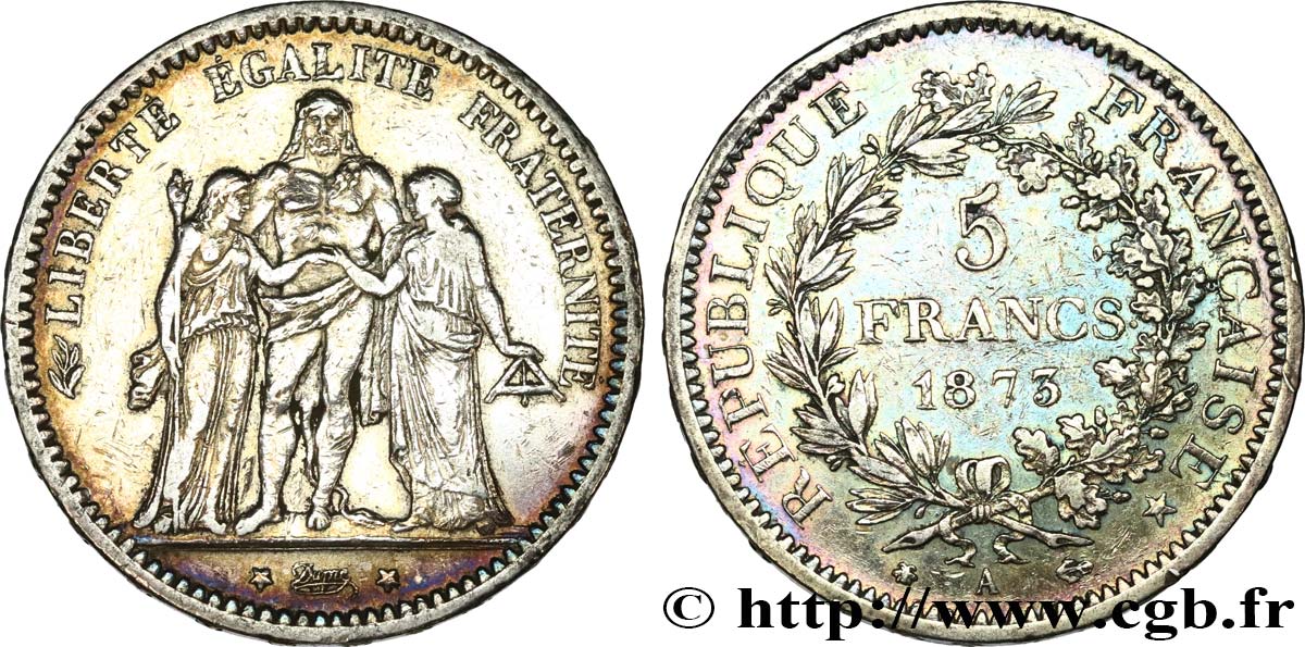5 francs Hercule 1873 Paris F.334/9 S 