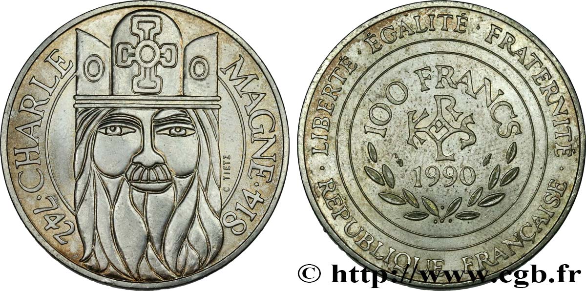 100 francs Charlemagne 1990  F.458/2 AU 
