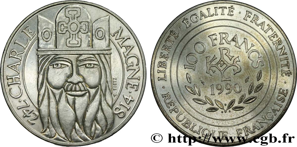 100 francs Charlemagne 1990  F.458/2 MBC 