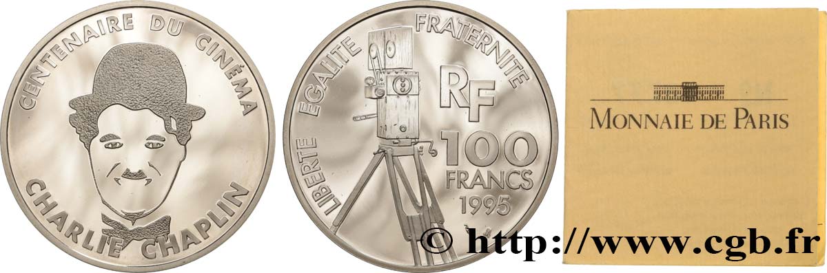 Belle Epreuve 100 francs - Charlie Chaplin 1995  F.1643 3 FDC 