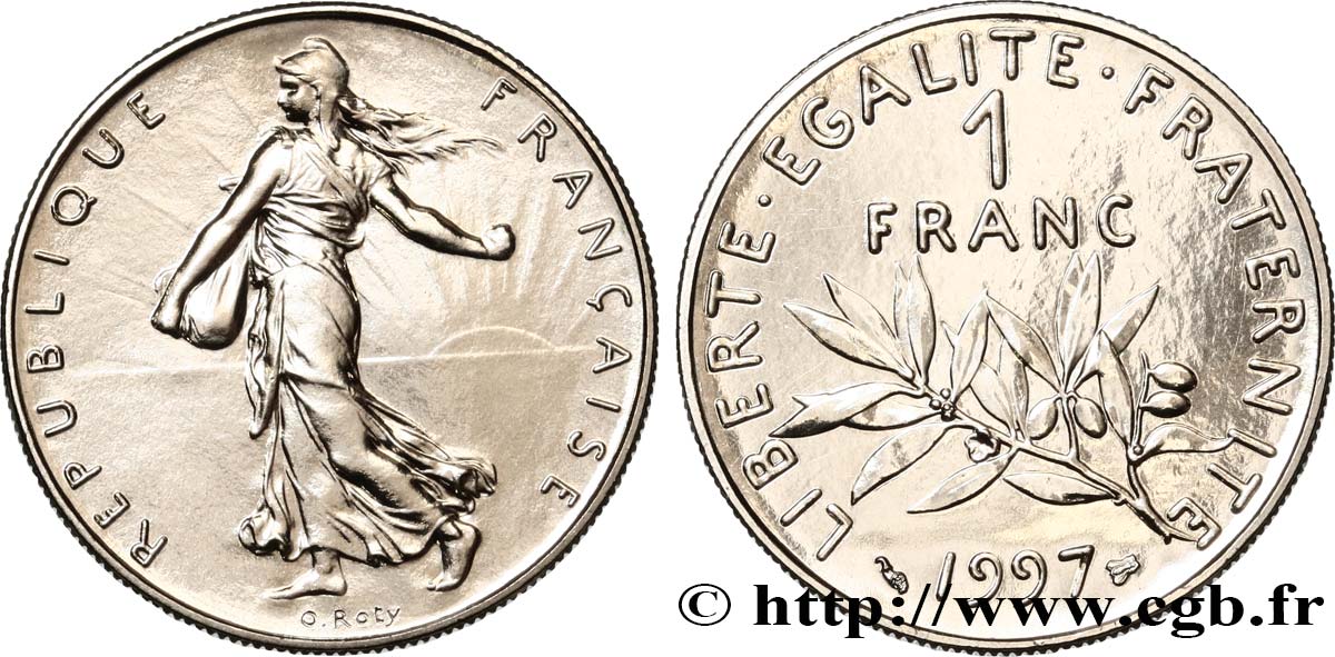 1 franc Semeuse, nickel, BU (Brillant Universel) 1997 Pessac F.226/45 ST 