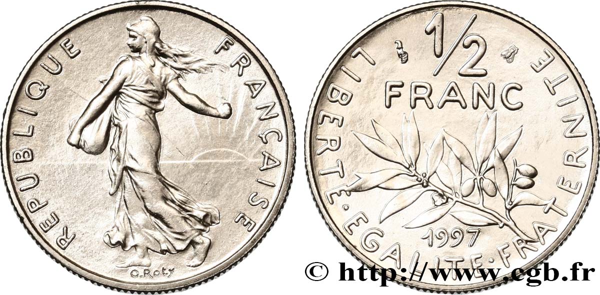 1/2 franc Semeuse, BU (Brillant Universel) 1997 Pessac F.198/40 FDC 